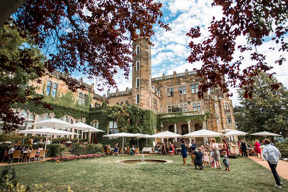 Schloss Eckberg in Dresden an einem Sommertag