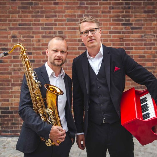 Das Dresdner Jazzduo begeistert die Zuhörer auf Ihrer Veranstaltung.